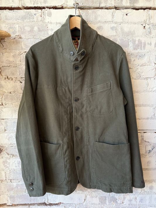 Moleskin Trap Blazer - Char Loden