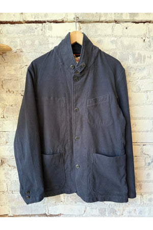 Moleskin Trap Blazer - Dark Navy