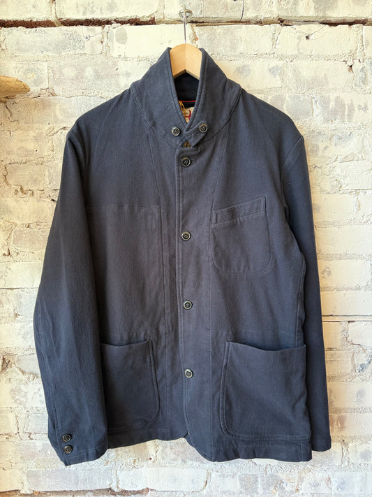 Moleskin Trap Blazer - Dark Navy