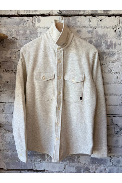 Pique Fleece Workshirt - Chalk Heather