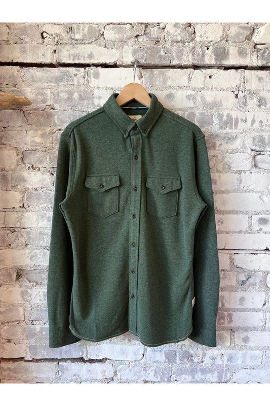 Rex Soft Knit Shirt - Green Heather - DUNE + SALT