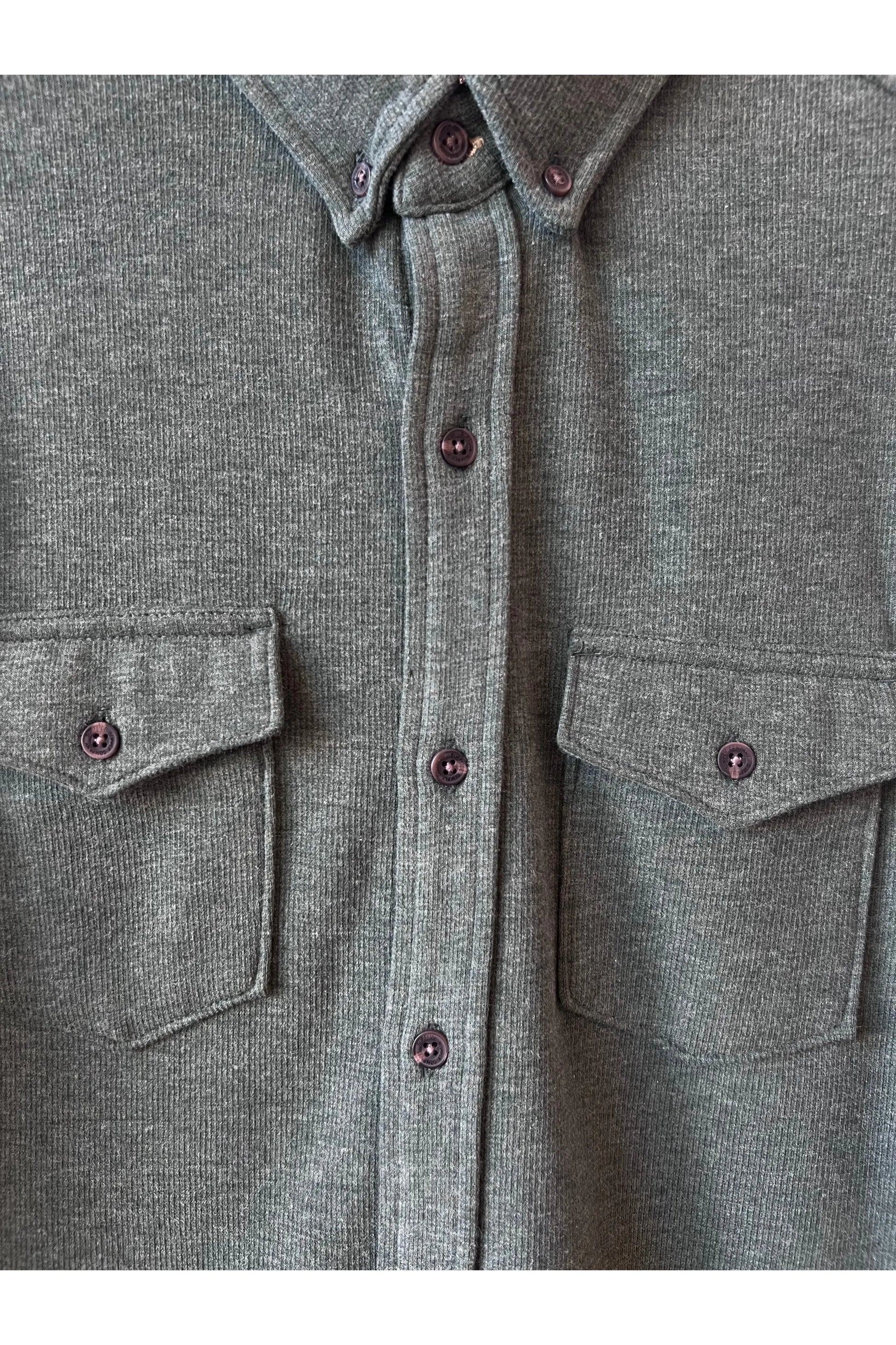 Rex Soft Knit Shirt - Green Heather - DUNE + SALT