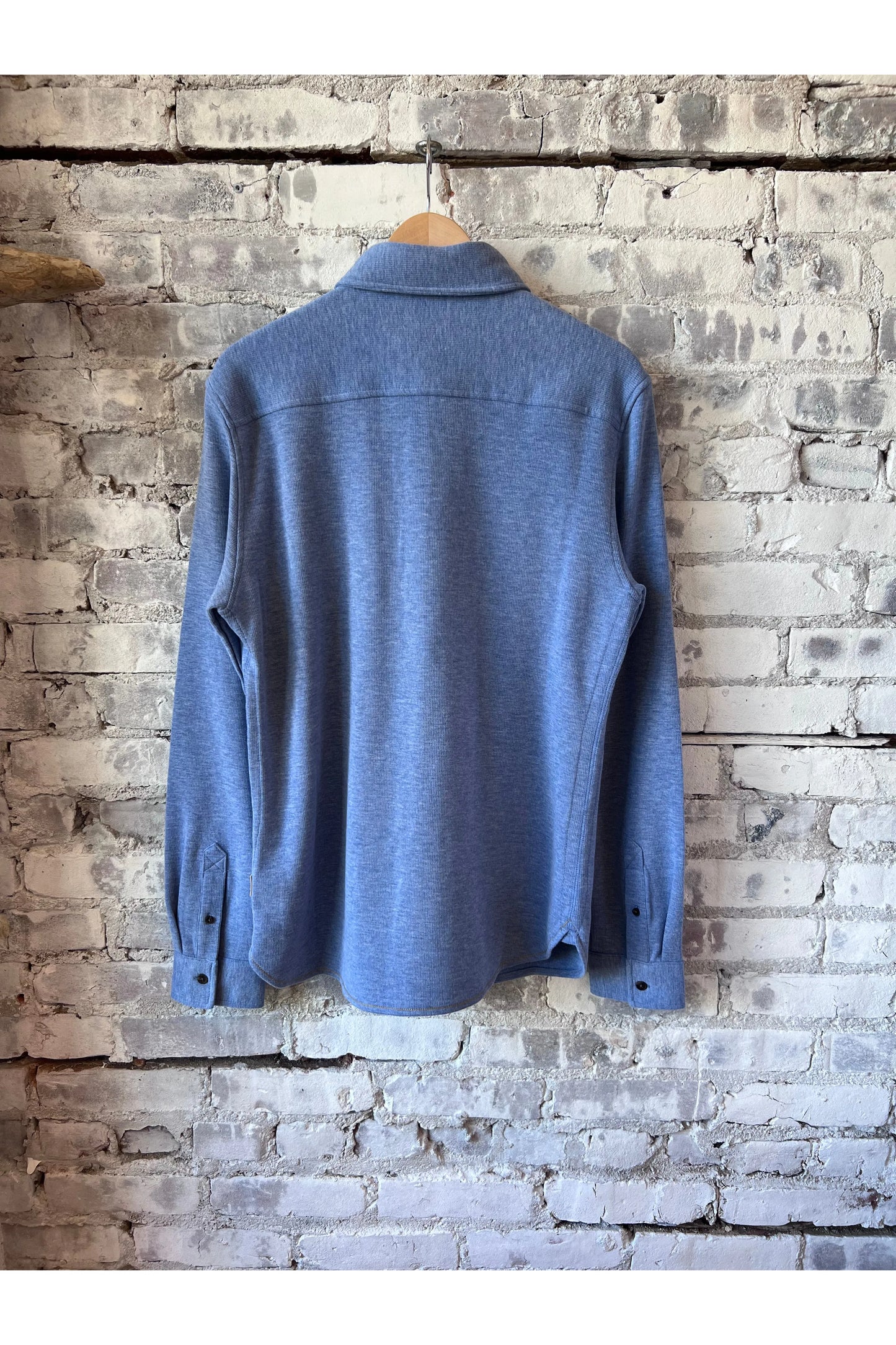 Rex Soft Knit Shirt - Blue Heather - DUNE + SALT