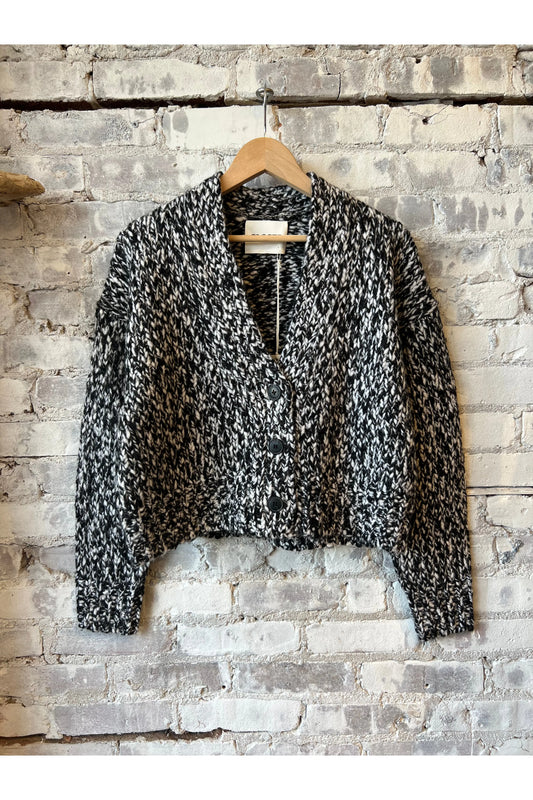 Wool Blend Cardigan - Black - DUNE + SALT