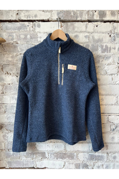 Women's Hut Half Zip - Faded Navy - DUNE + SALT