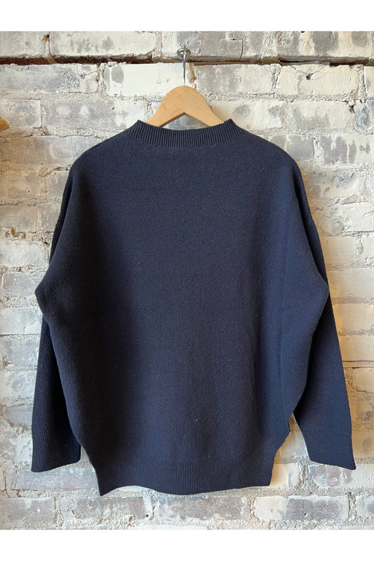 Wool Blend Double-Face Jumper - Dark Night - DUNE + SALT