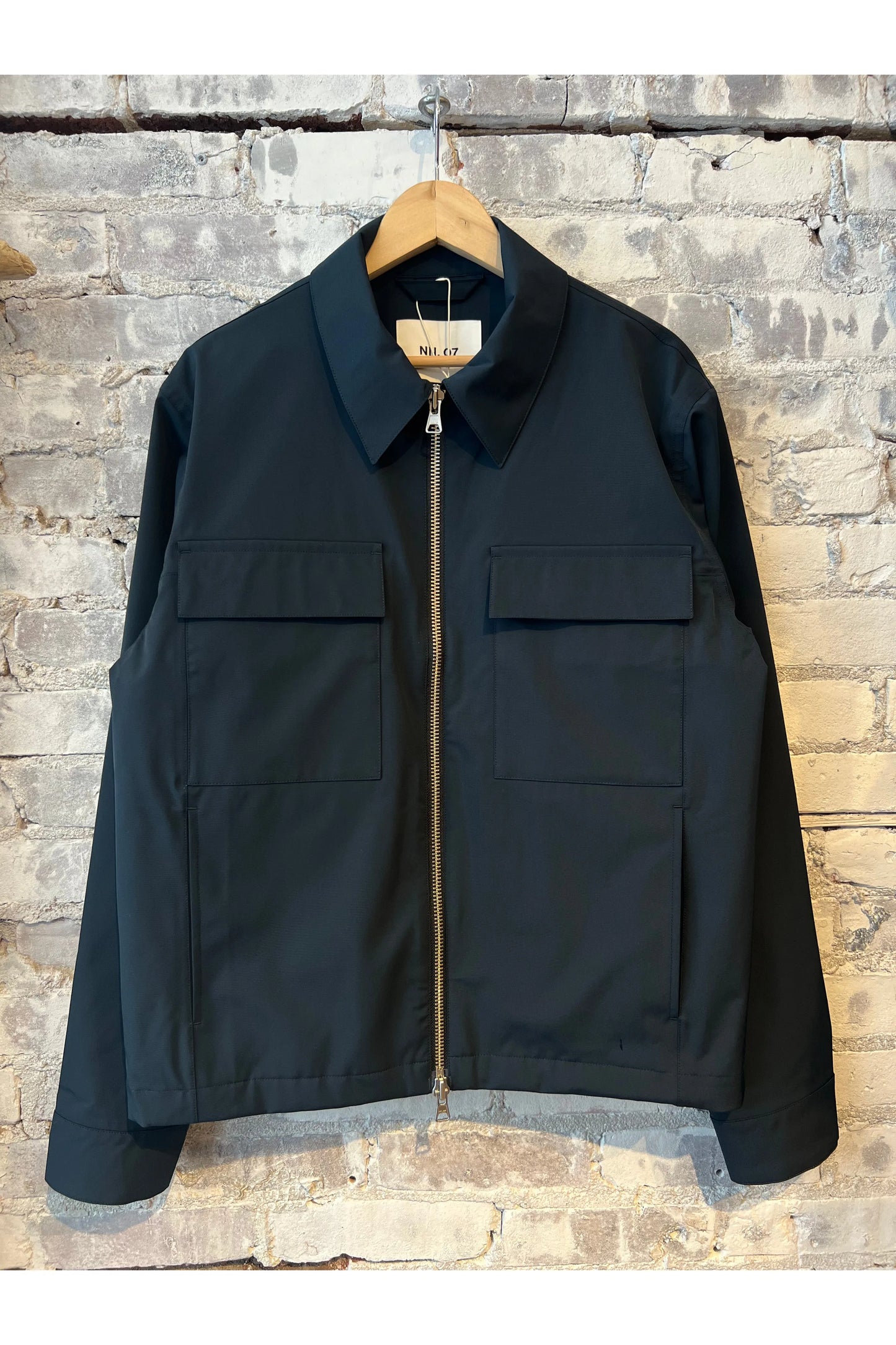 Alban Cotton Blend Overshirt - Navy Blue - DUNE + SALT