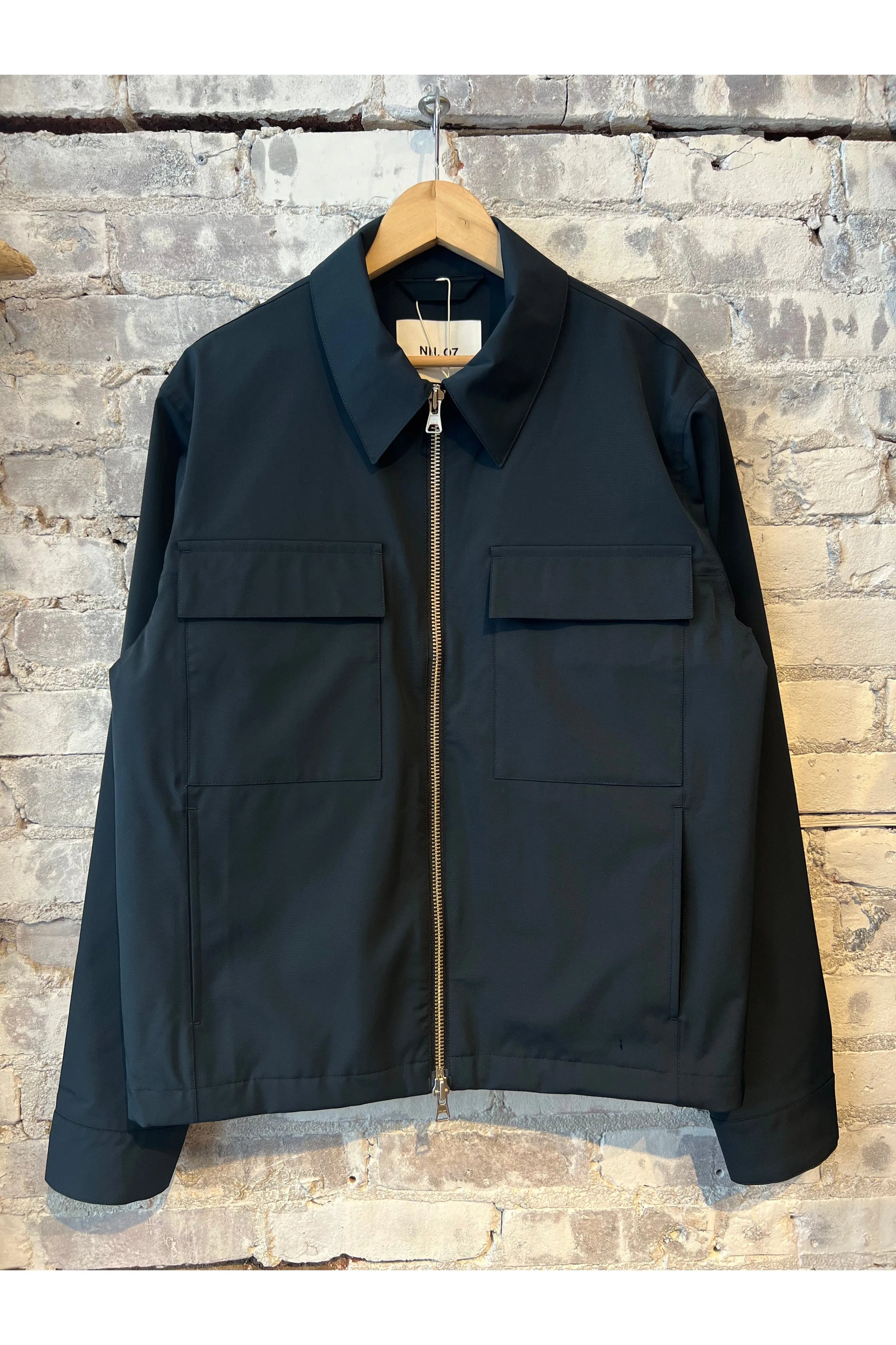 Alban Cotton Blend Overshirt - Navy Blue - DUNE + SALT