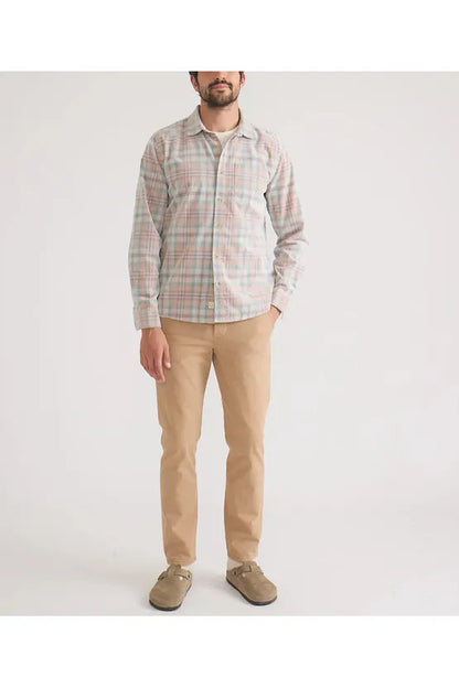 Lightweight Plaid Corduroy Shirt - Cork Plaid Multi - DUNE + SALT