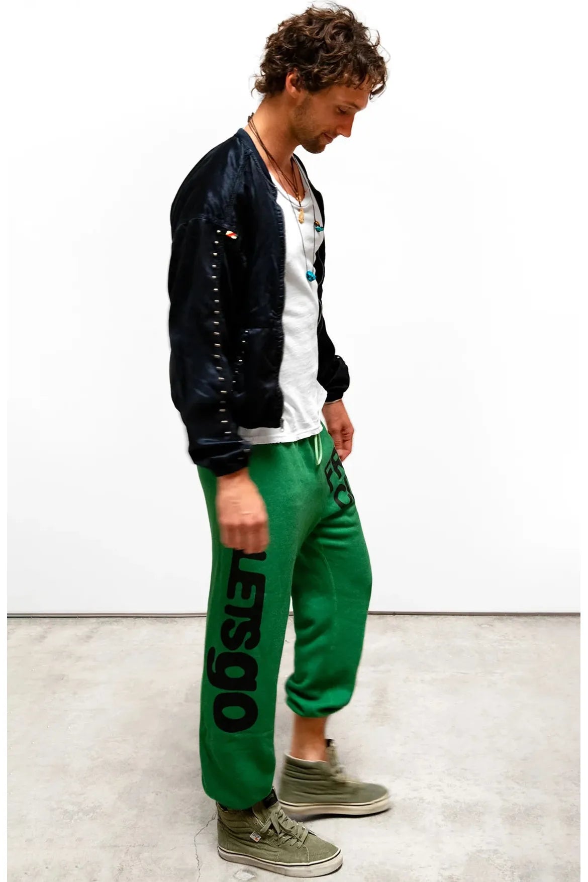 CIRCA'99 OG LETSGO OLDSCHOOL POLYBLEND/FLUFF sweat - school green - DUNE + SALT