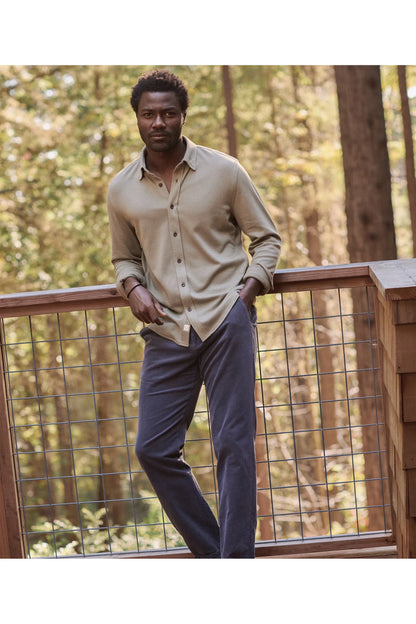 Pacifica Stretch Twill Shirt - Vetiver - DUNE + SALT