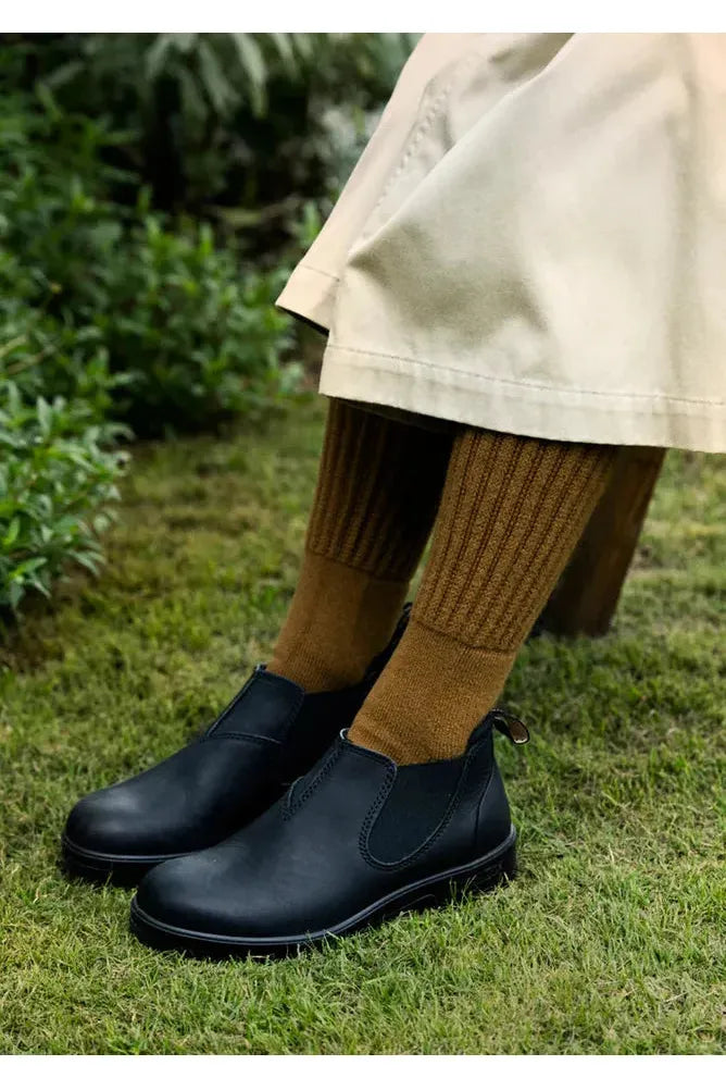 Merino Lambswool High Socks - Charcoal - DUNE + SALT