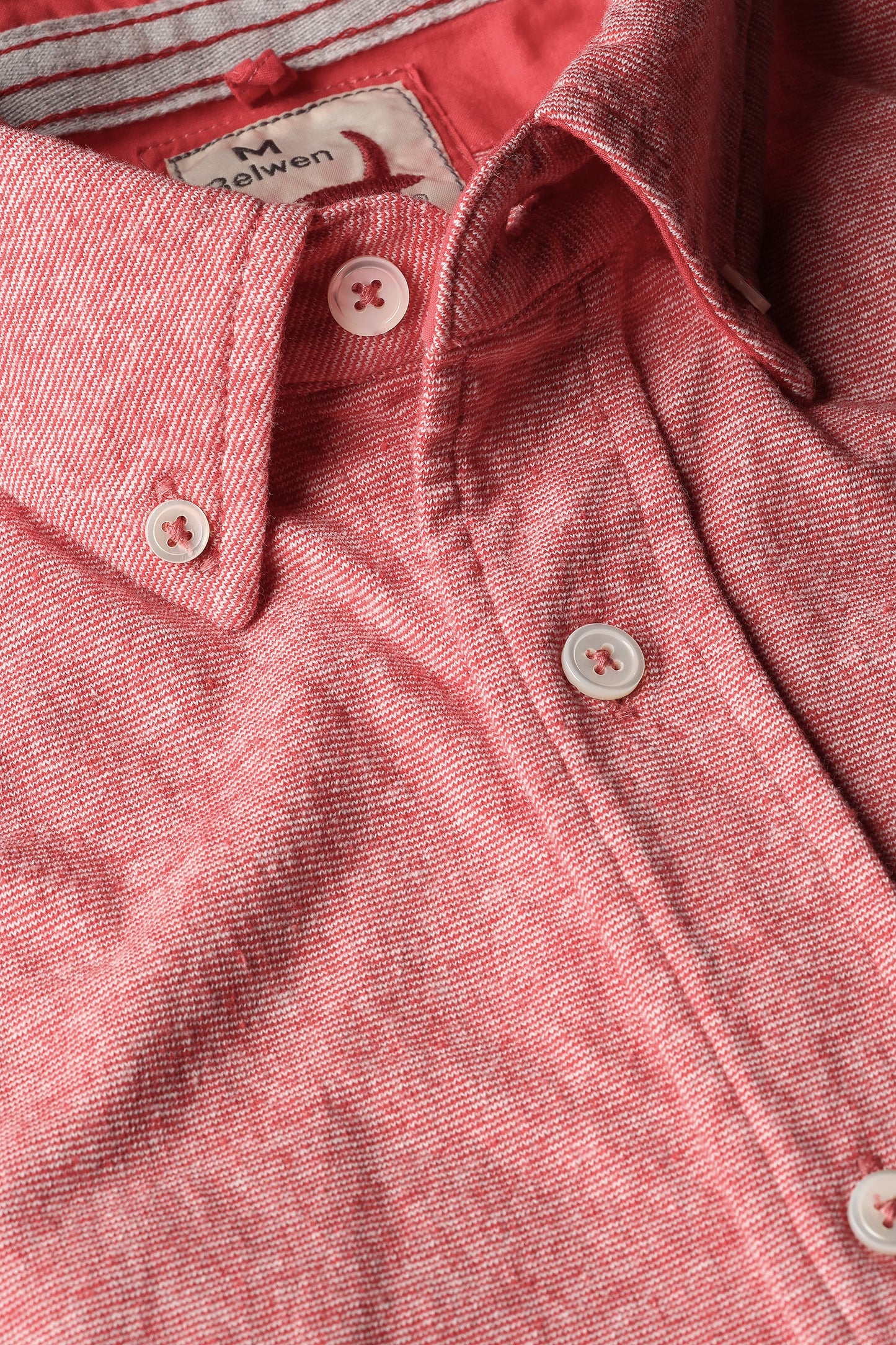 Fineline Knit Buttondown - Red/White - DUNE + SALT
