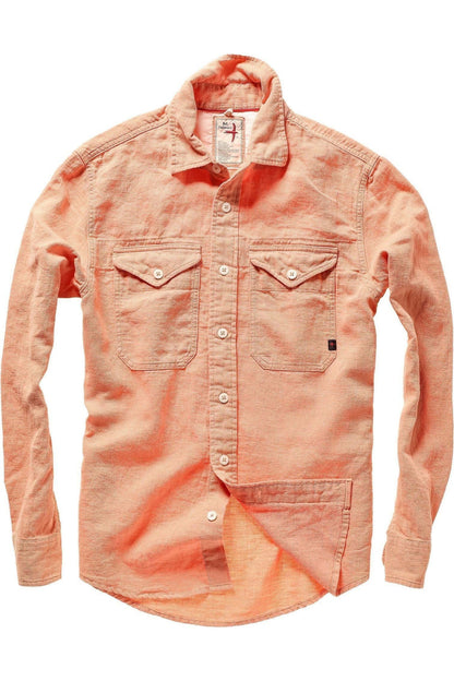 Linen Workshirt - Coral Fade - DUNE + SALT