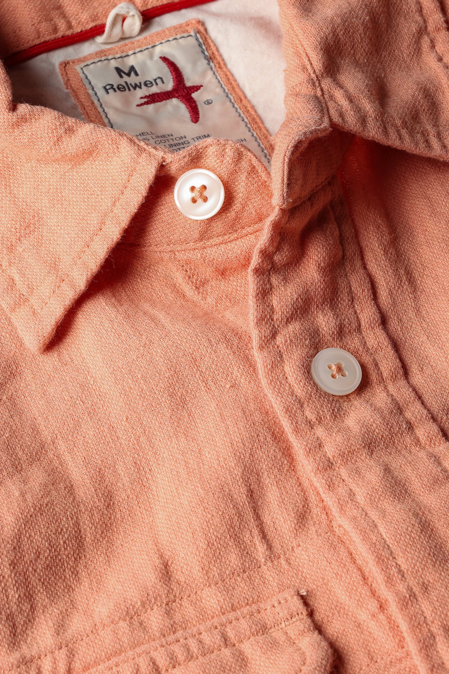 Linen Workshirt - Coral Fade - DUNE + SALT