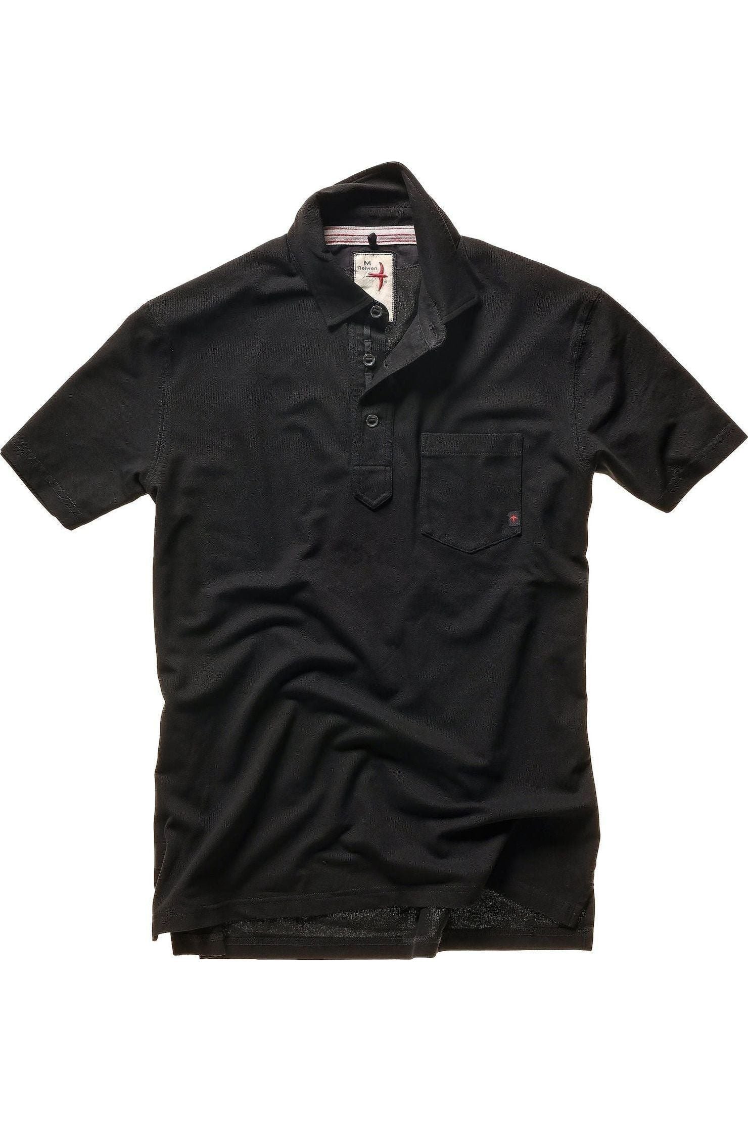 Pique Slot Polo - Black - DUNE + SALT
