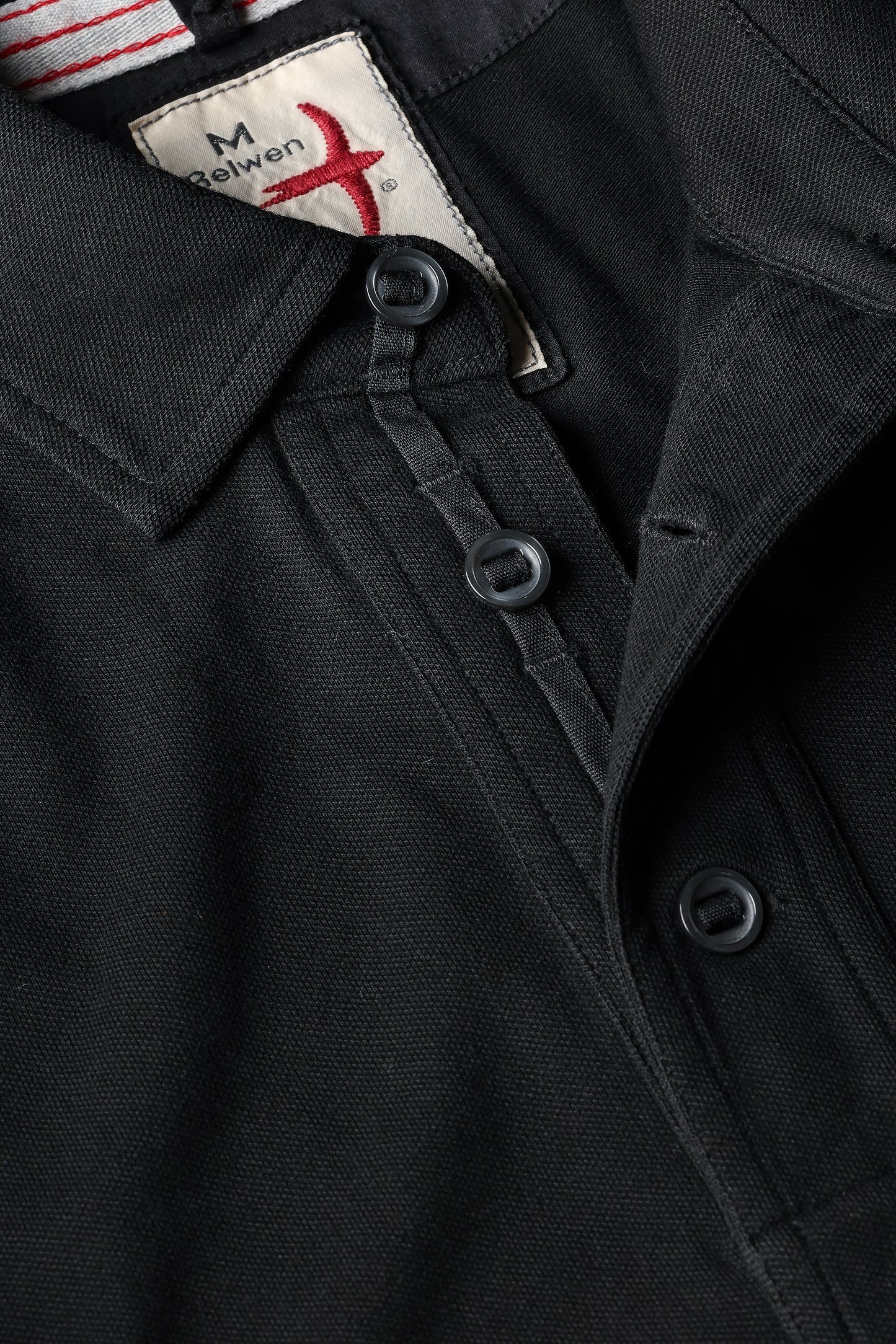 Pique Slot Polo - Black - DUNE + SALT