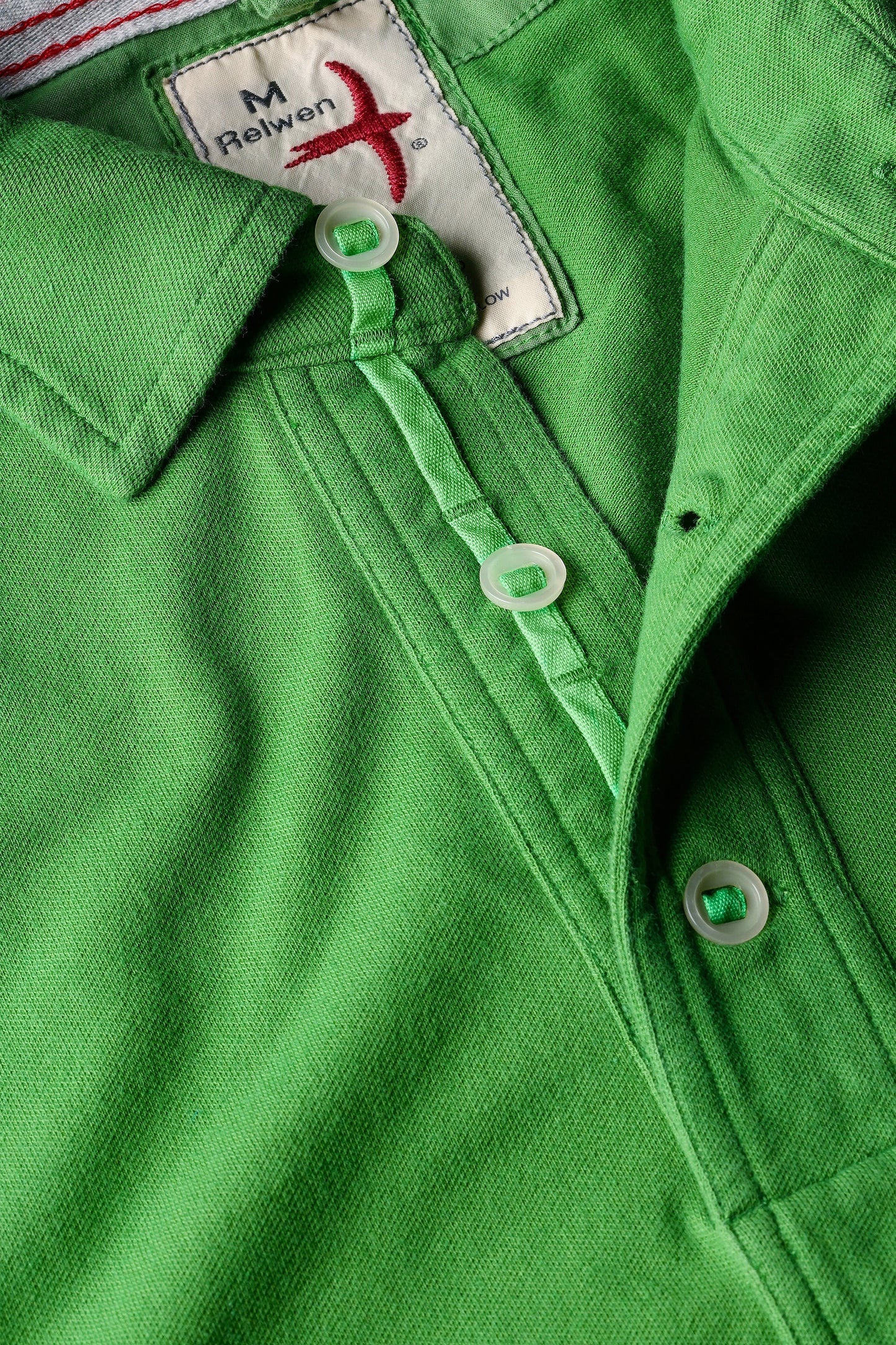 Pique Slot Polo - Lawn Green - DUNE + SALT
