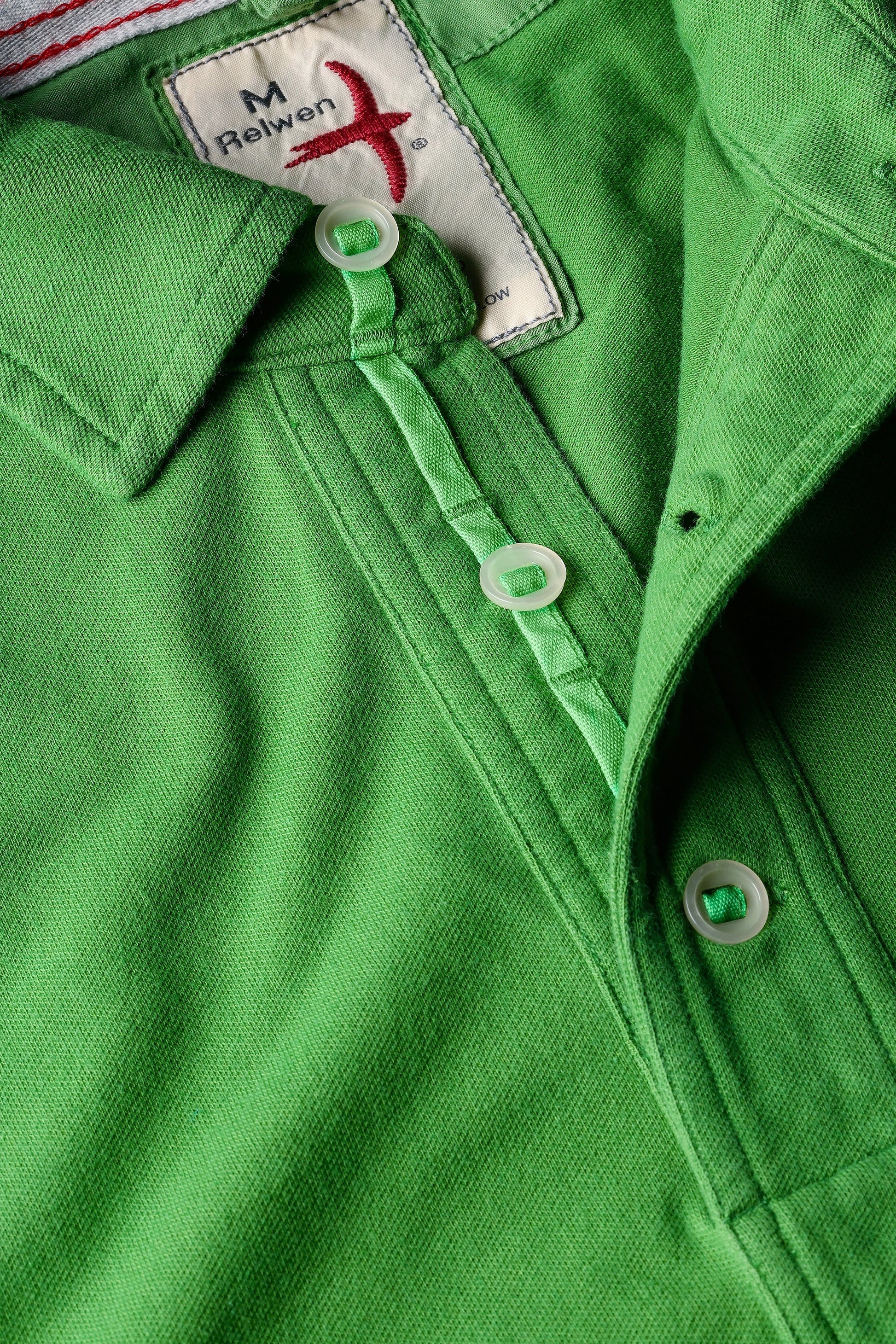 Pique Slot Polo - Lawn Green - DUNE + SALT