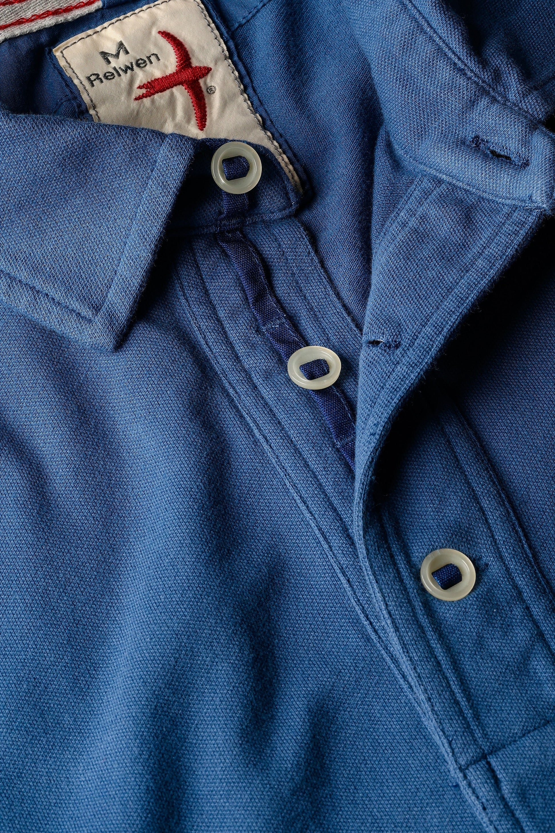 Pique Slot Polo - Marine Blue - DUNE + SALT