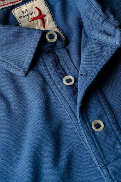 Pique Slot Polo - Marine Blue - DUNE + SALT