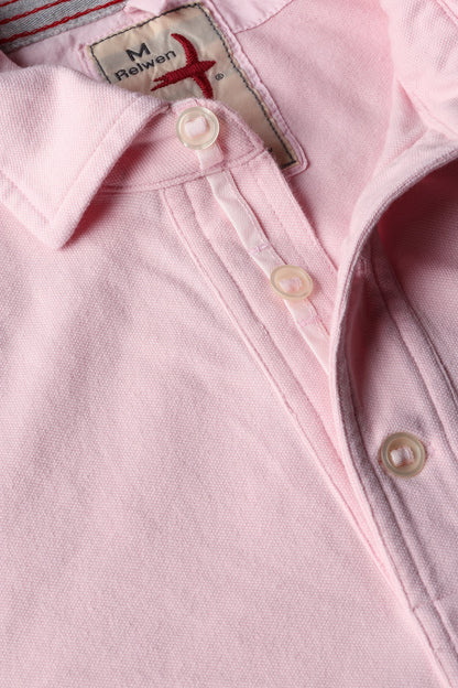 Pique Slot Polo - Pale Pink - DUNE + SALT