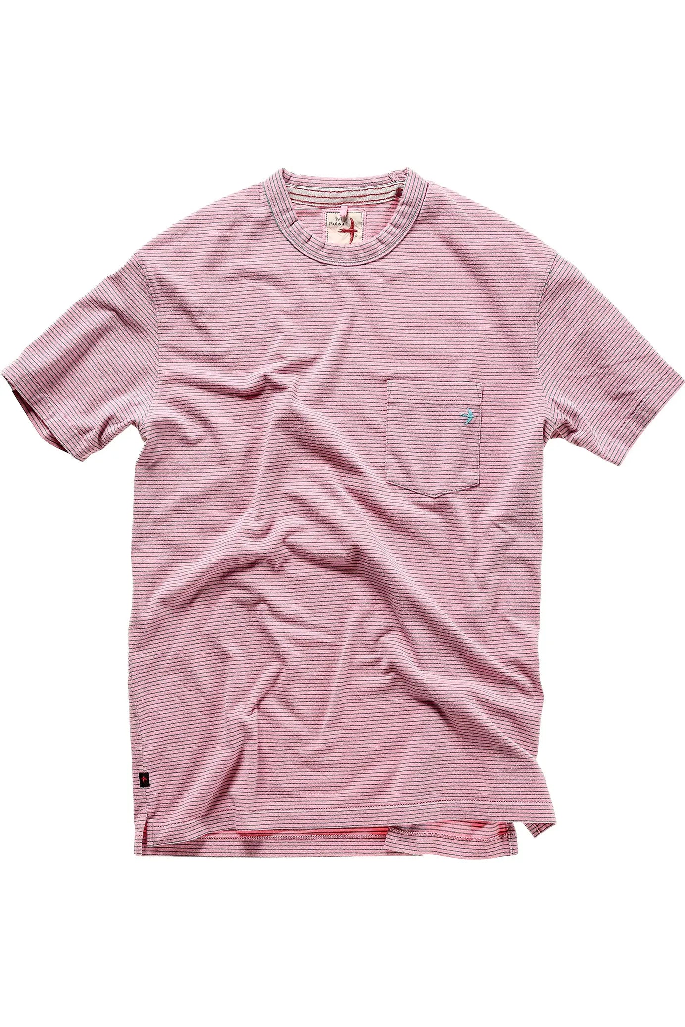 Ringspun Pocket Tee - Pink/Green Stripe - DUNE + SALT