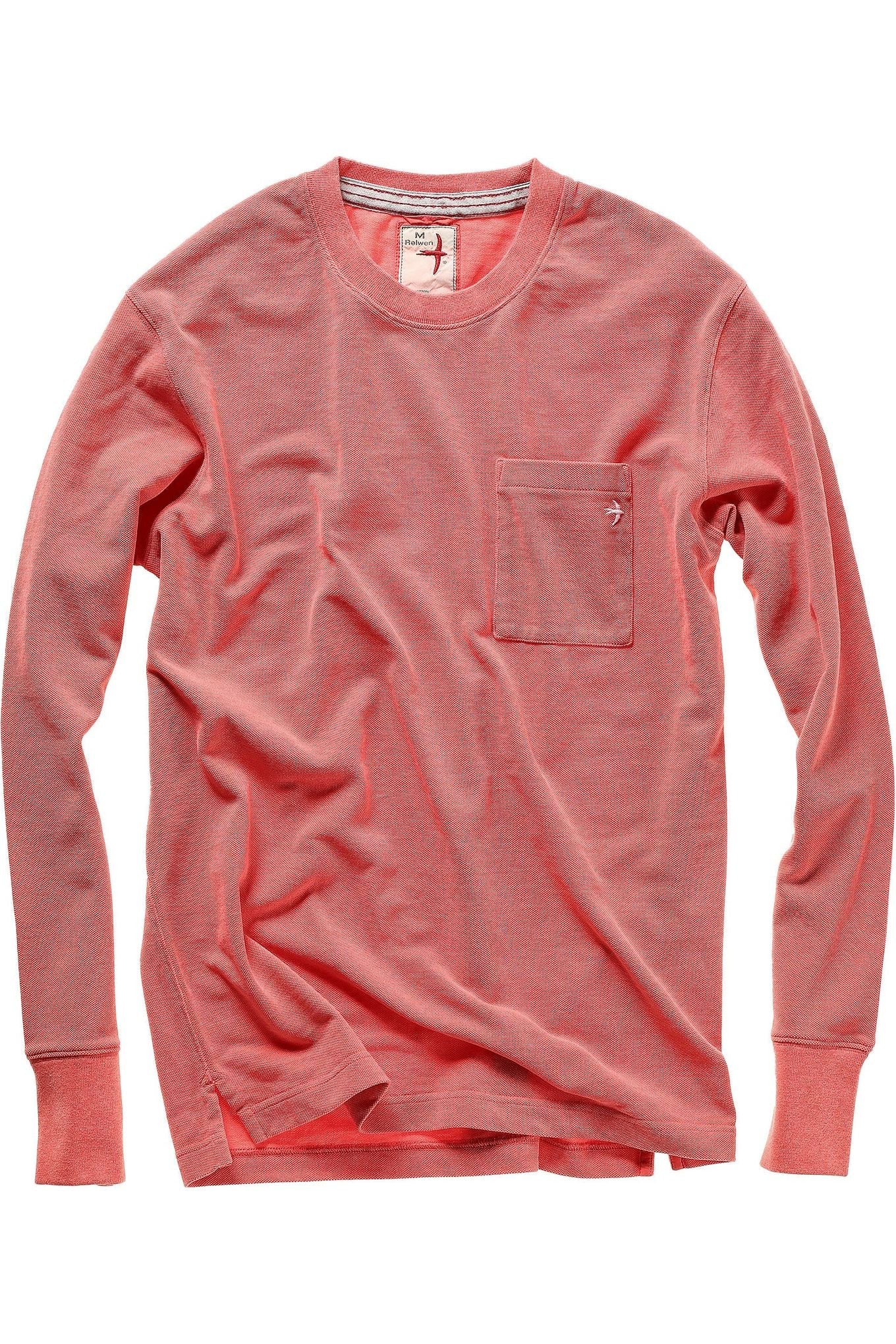 Pique L/S Pocket Crew - Sunset - DUNE + SALT