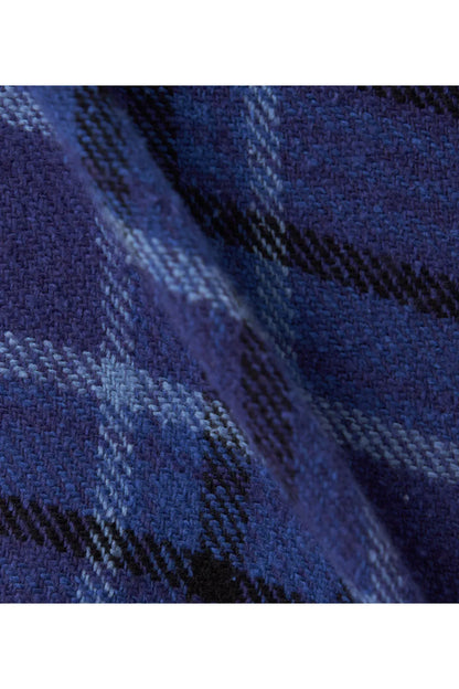 Heavy Flannel Shirt - Beige/Gray Plaid