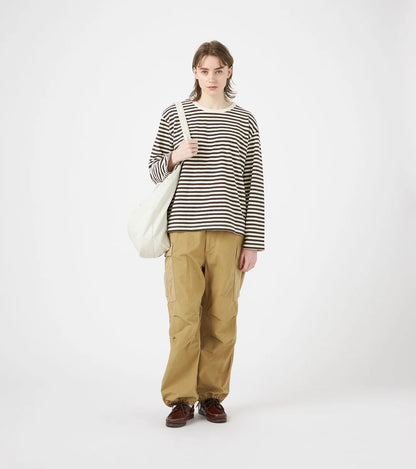 COOLMAX Stripe Jersey L/S Tee - Navy/White