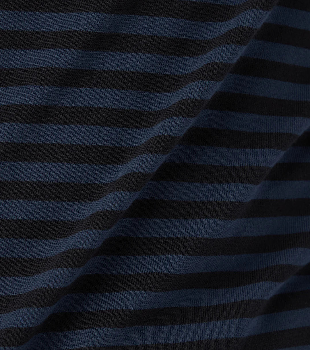 COOLMAX Stripe Jersey L/S Tee - Navy/White