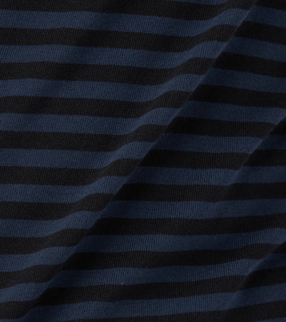 COOLMAX Stripe Jersey L/S Tee - Navy/White