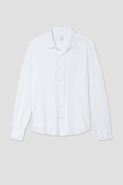 L/S Supima Jersey Easy Shirt - White - DUNE + SALT