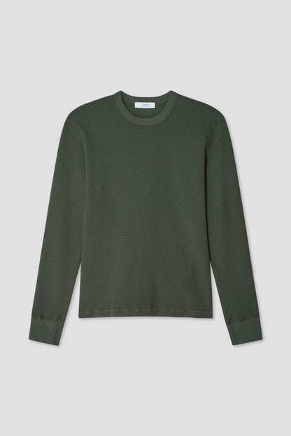 L/S Crew Waffle Tee - Basil