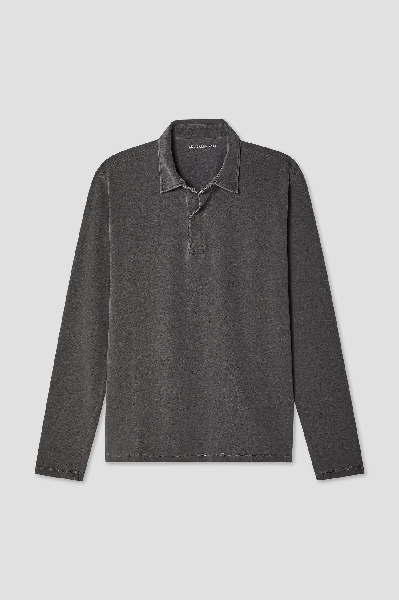 L/S Organic Recycled Polo - Black - DUNE + SALT