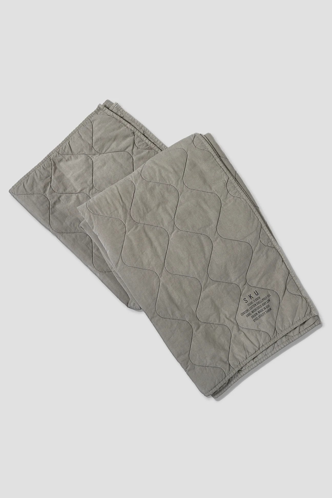Quilted Utility Throw - Khaki - DUNE + SALT