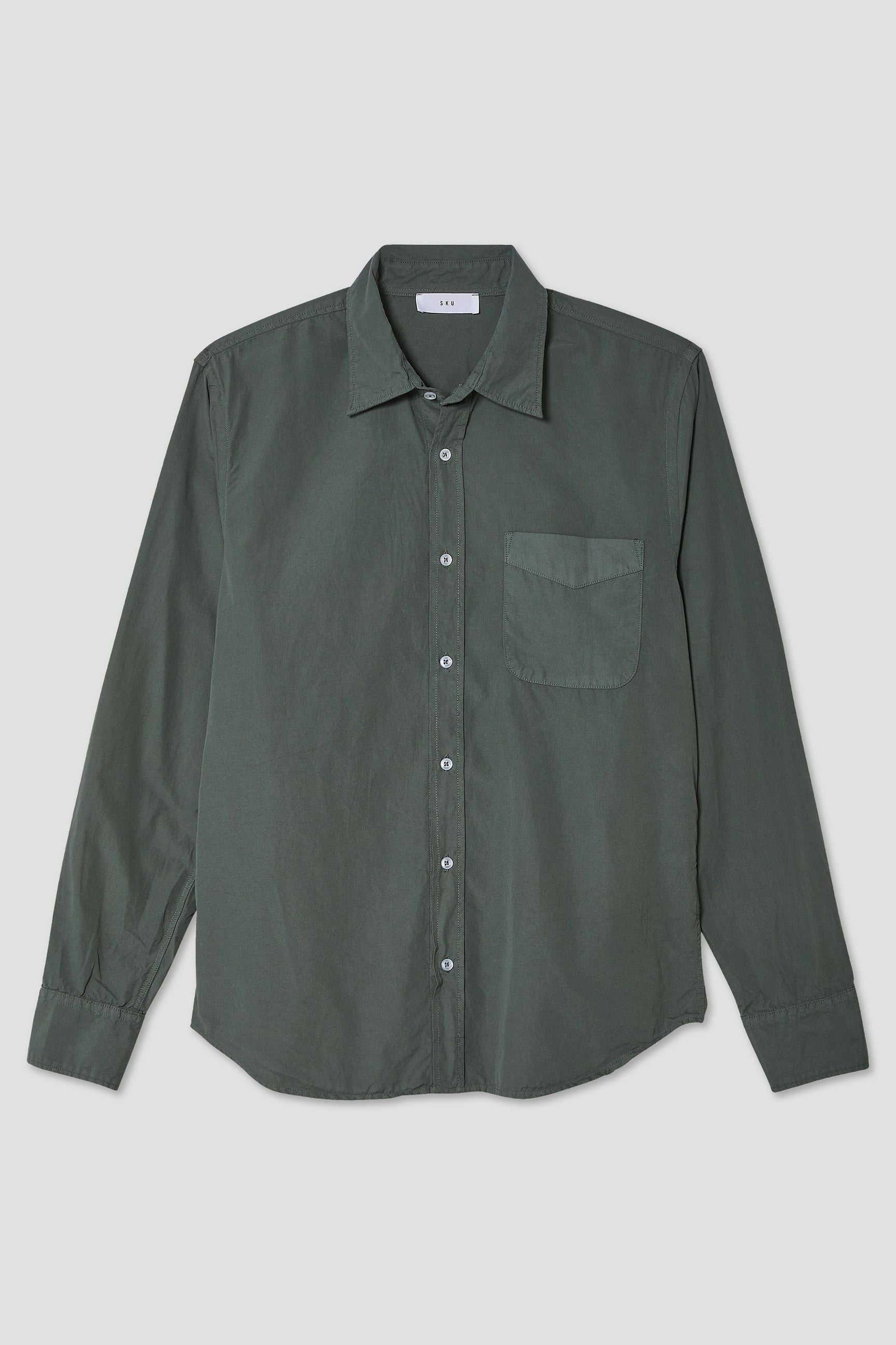 Poplin Standard Shirt - Basil - DUNE + SALT