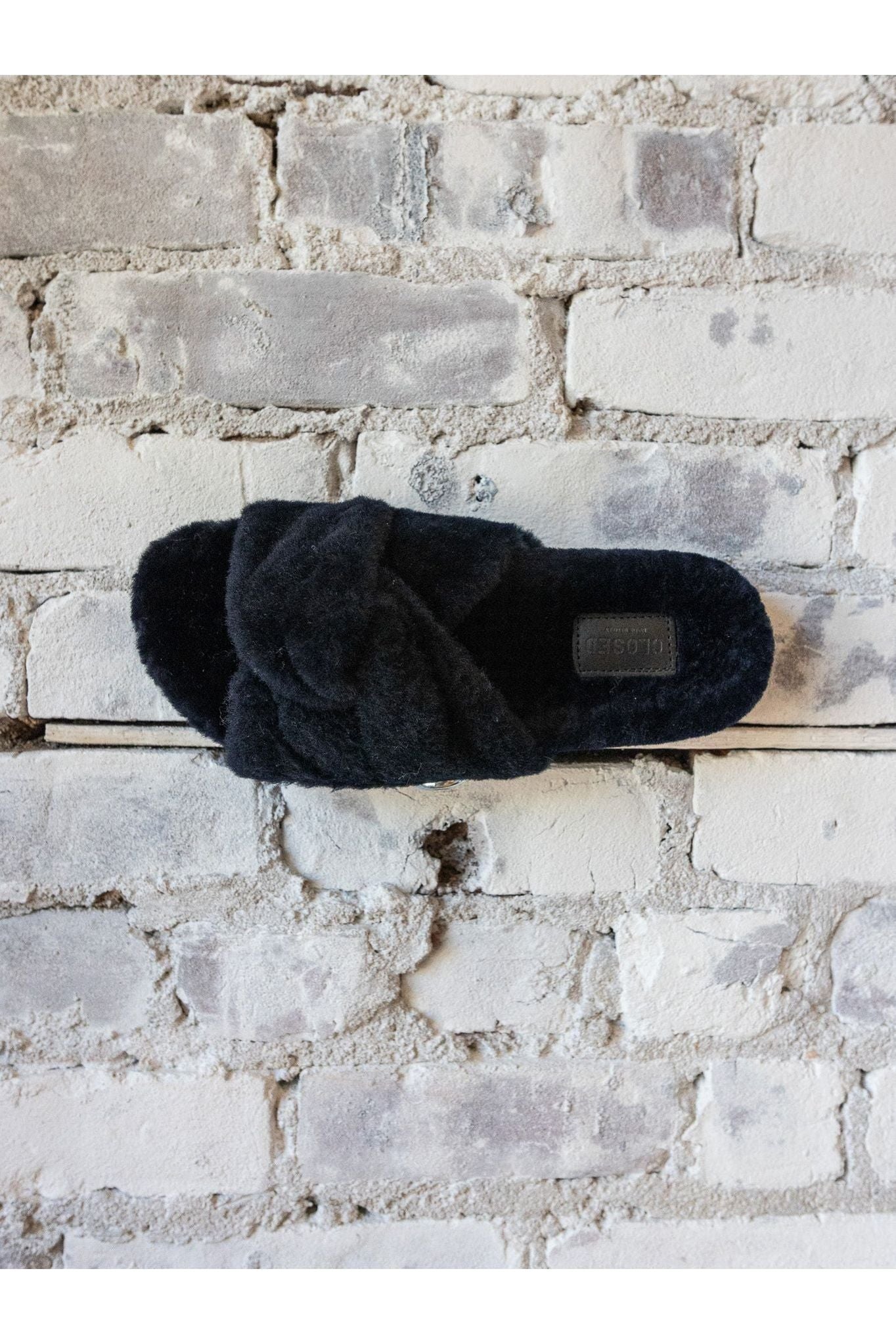Shearling Sandals - Dark Night - DUNE + SALT