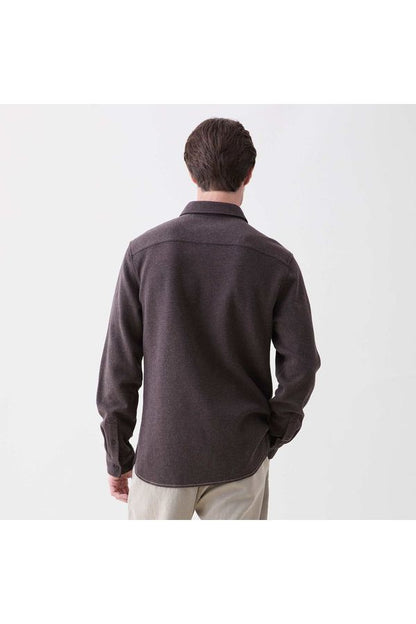 Rex Soft Knit Shirt - Dark Brown Heather - DUNE + SALT