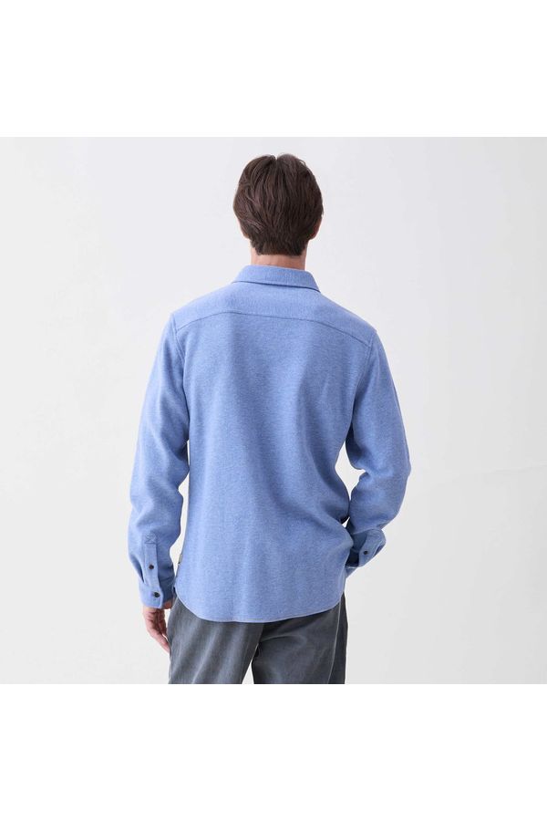 Rex Soft Knit Shirt - Blue Heather - DUNE + SALT