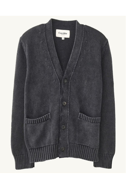 Acid Wash Cardigan - Black - DUNE + SALT
