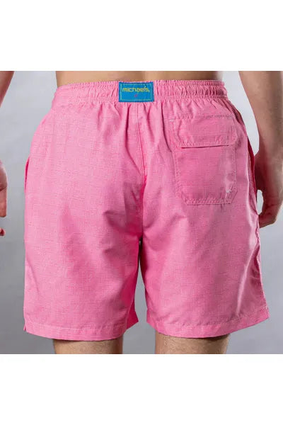Cyclist Liner Swim Trunks - Coral Solid Linen - DUNE + SALT
