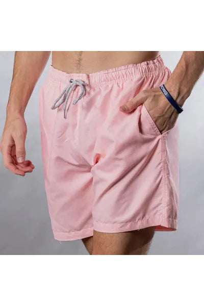 Cyclist Liner Swim Trunks - Pink Solid Linen - DUNE + SALT