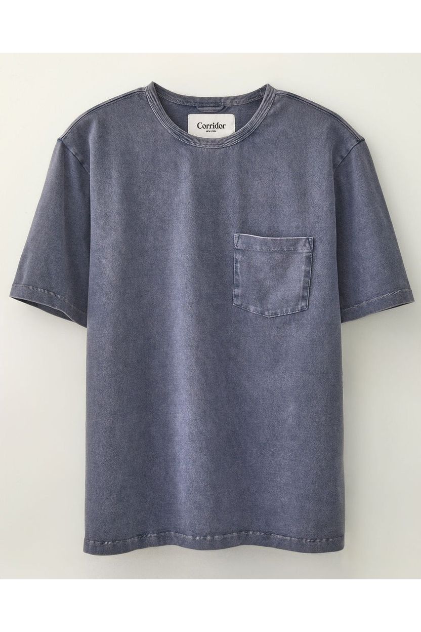 Garment Dyed Tee - Washed Navy - DUNE + SALT