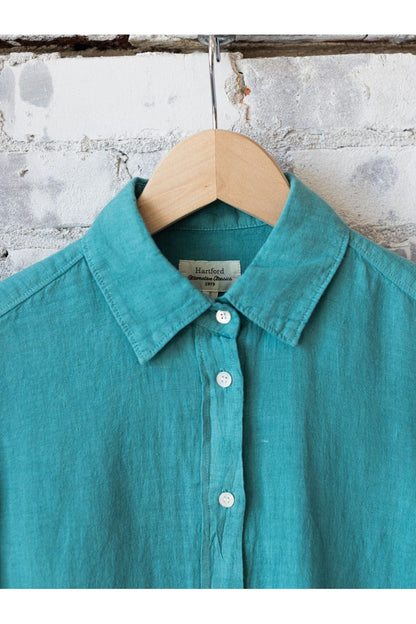 Coraz Linen Shirt - Lagoon - DUNE + SALT