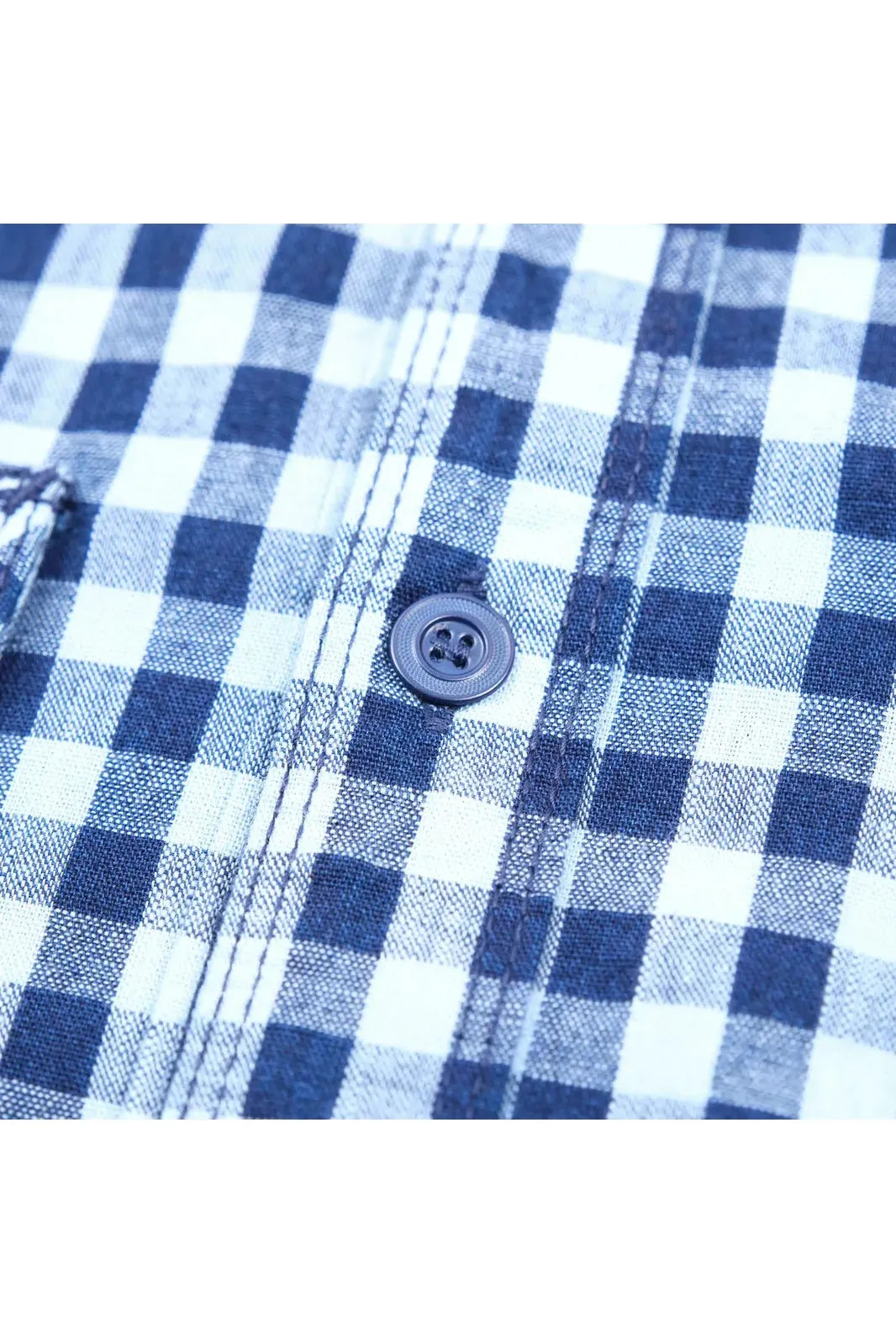 Wells Gingham Workwear Shirt - Indigo - DUNE + SALT