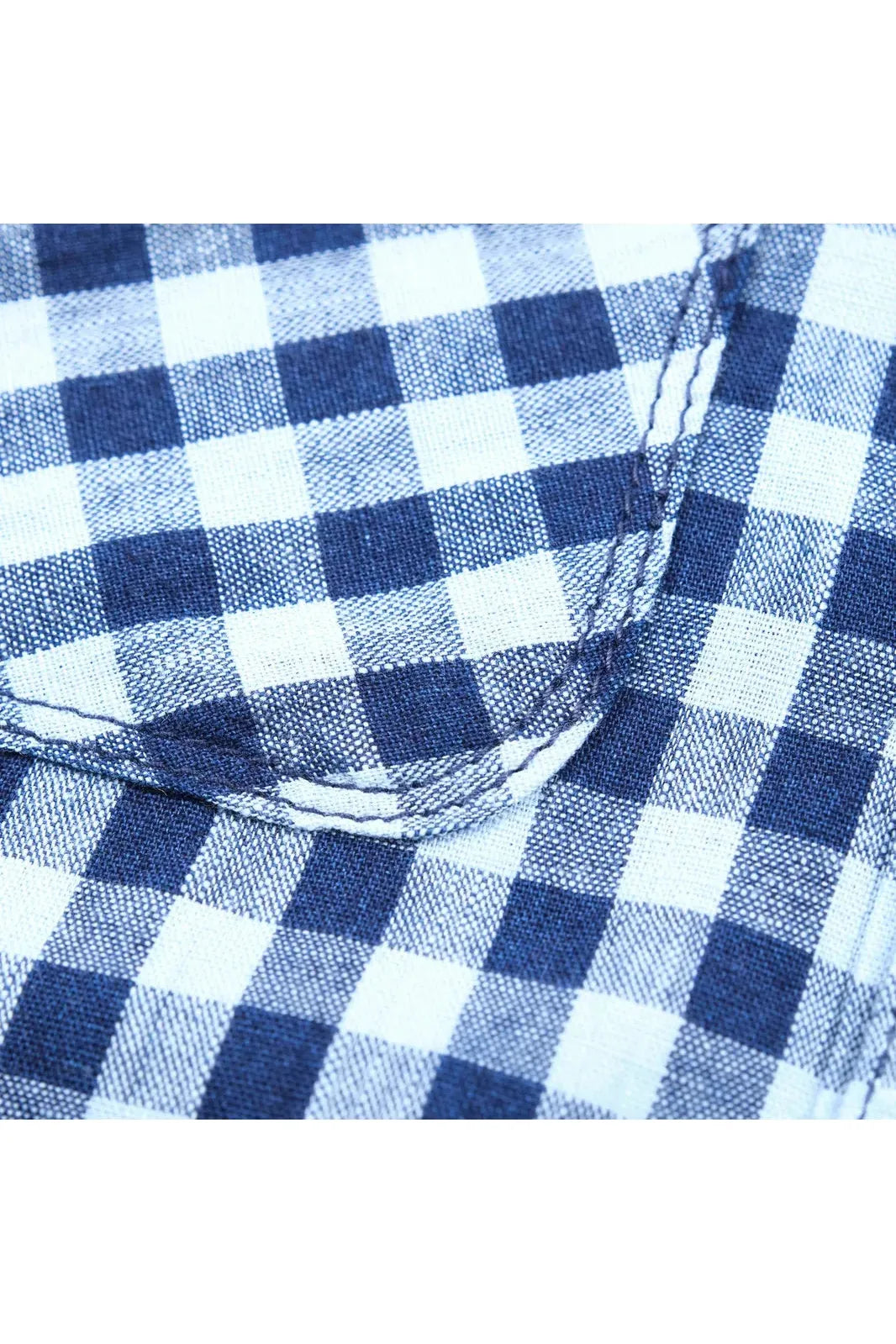 Wells Gingham Workwear Shirt - Indigo - DUNE + SALT