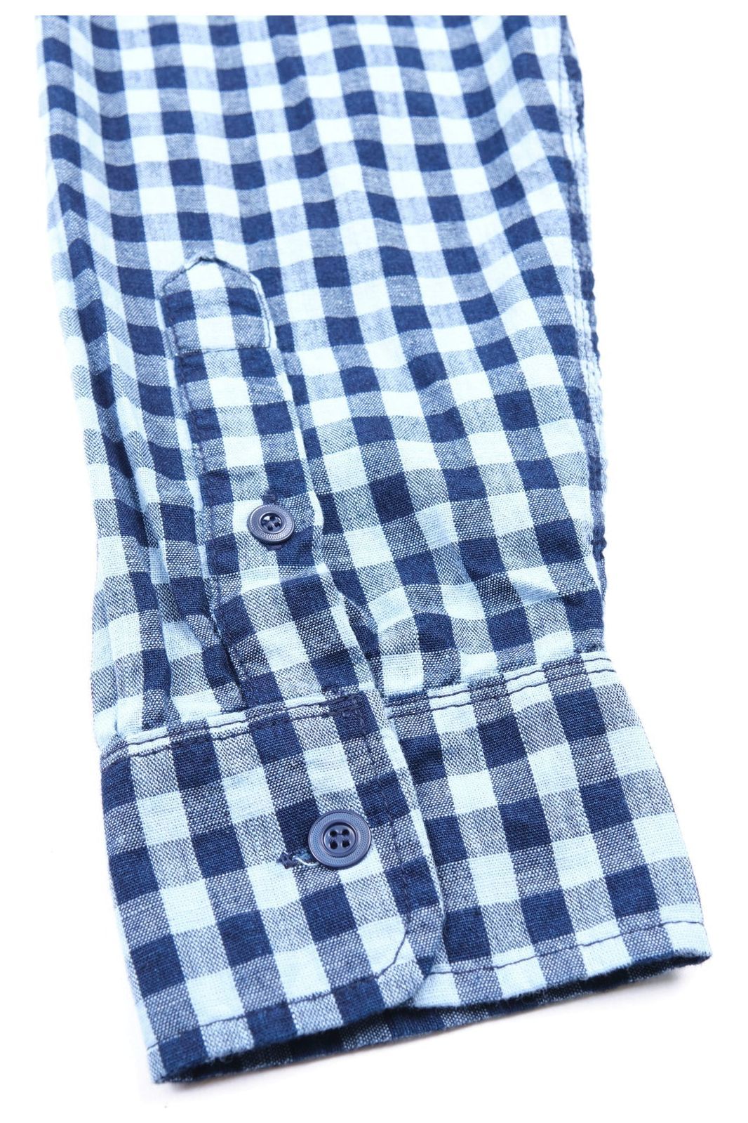 Wells Gingham Workwear Shirt - Indigo - DUNE + SALT