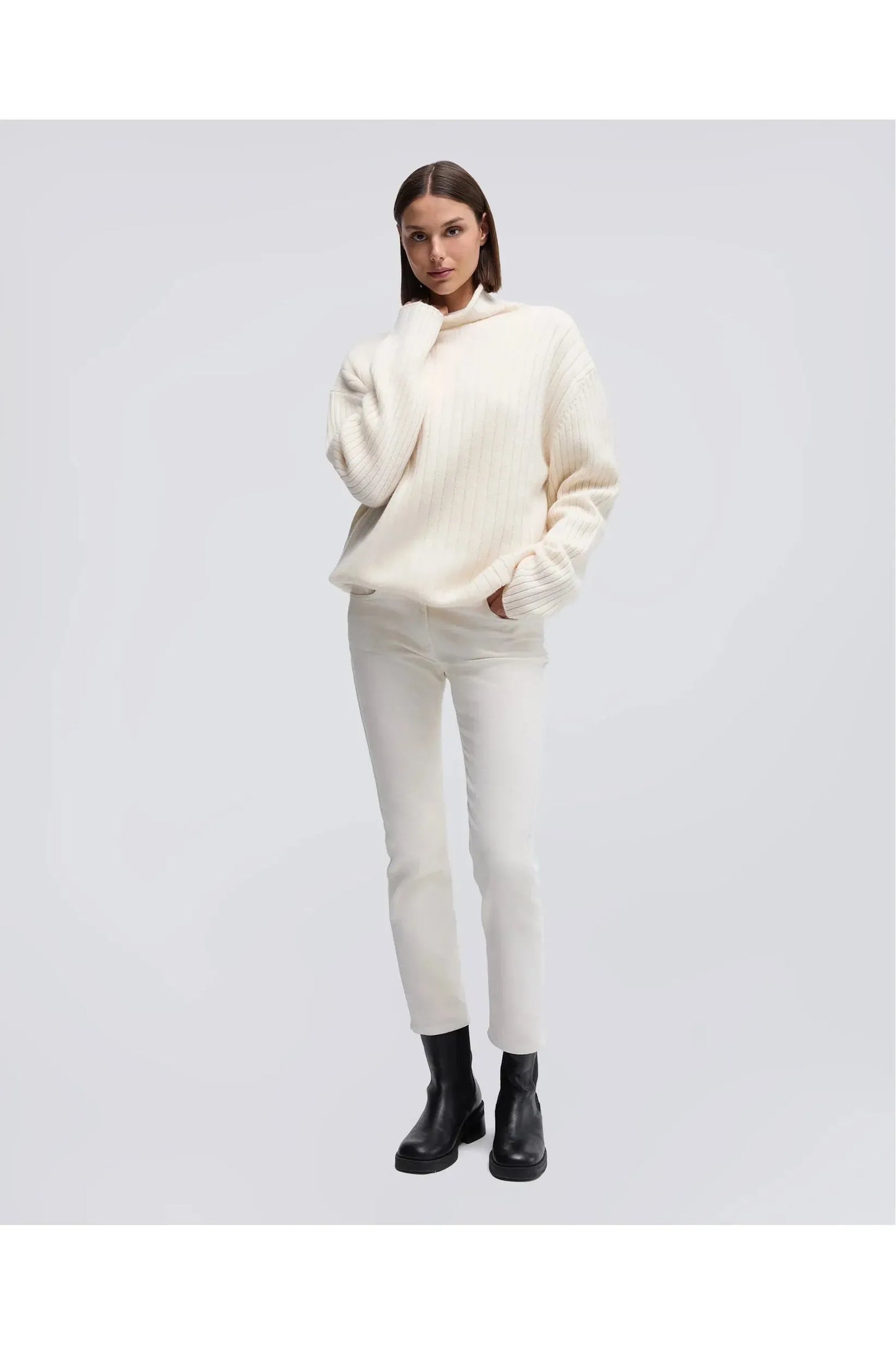 Stretch Moleskin 5 Pocket - Natural - DUNE + SALT