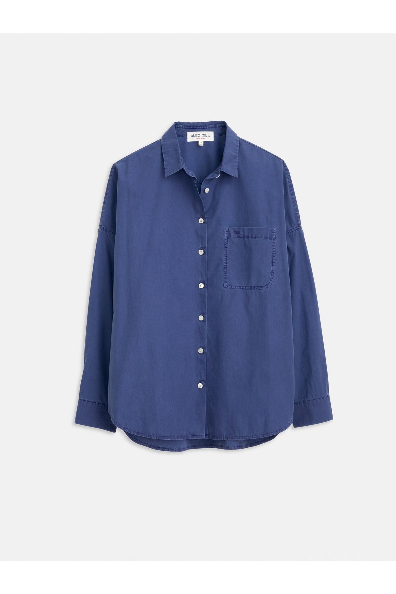 Jo Shirt in Cotton Poplin - Sea Ranch Blue - DUNE + SALT